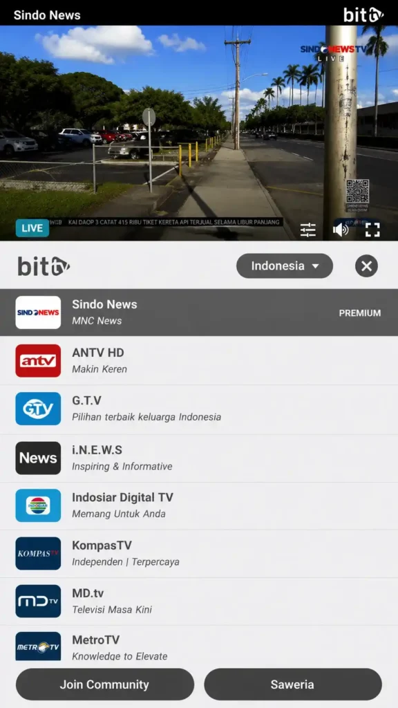 Bit Tv 3 bittv section showing different new channels sindow news and many more