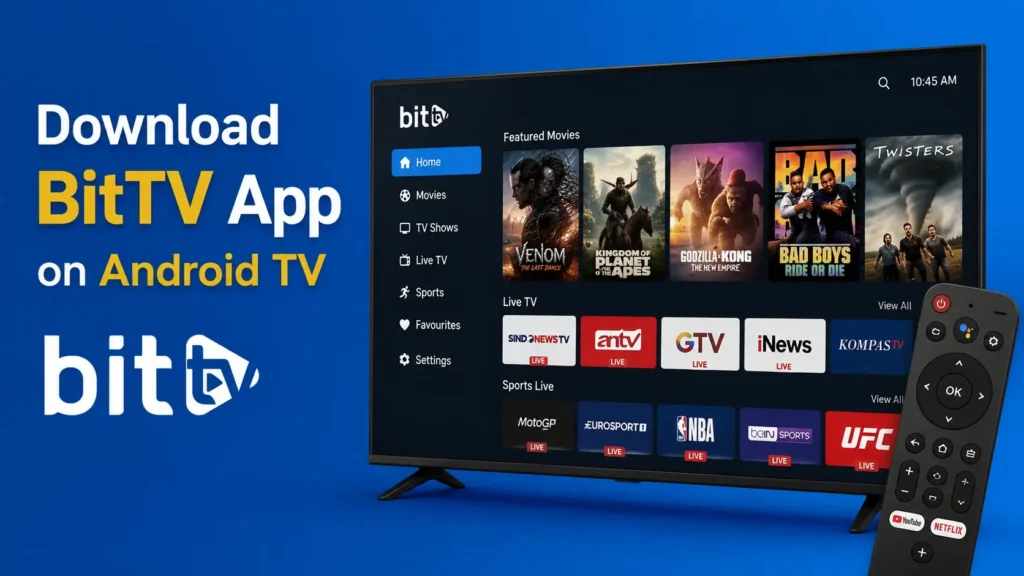 Install bittv app on android TV devices